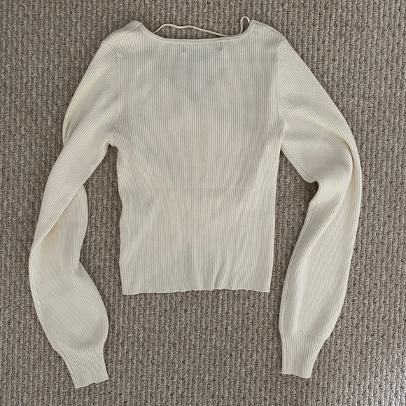 BNWT Vero Moda - Rib wrap sweater - cream - xsmall - Picture 3 of 4